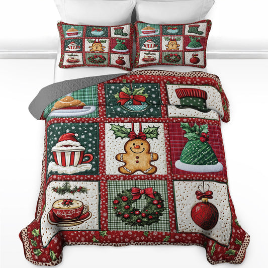 Shineful All Season Quilt 3-Piece Set Christmas Spirit