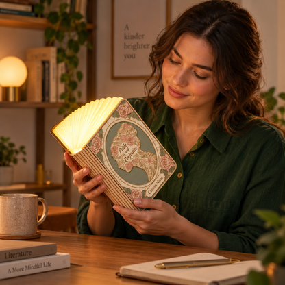 Shineful Price And Prejudice Wooden Book Lamp