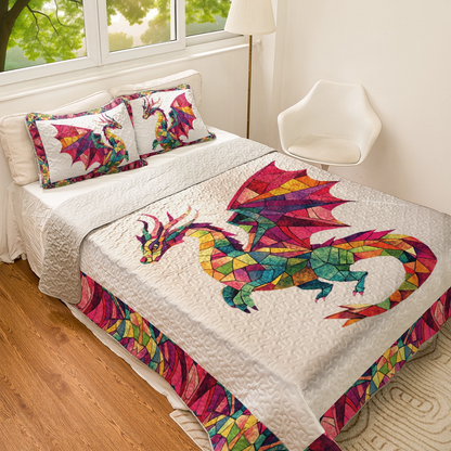 Shineful All Season Quilt 3-Piece Set - Mystic Dragon Dream