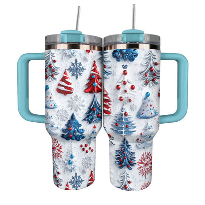Shineful Glossy Tumbler Pretty Christmas Trees