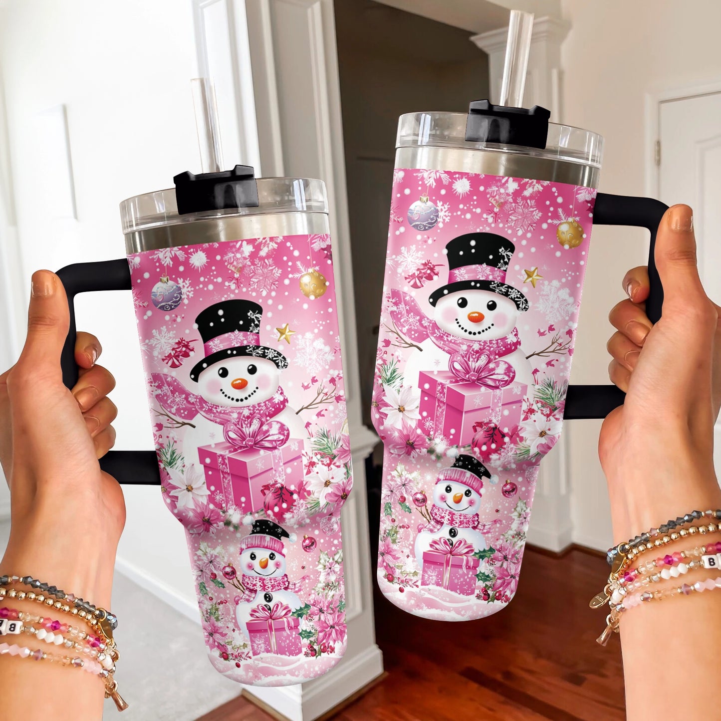 Shineful Tumbler Blushing Snowman Christmas