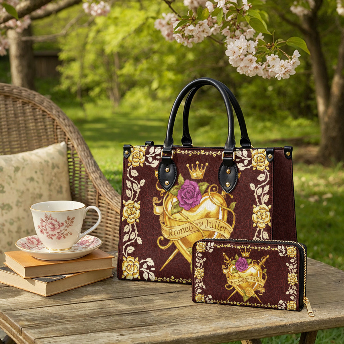 Shineful Leather Bag Romeo & Juliet Golden Heart