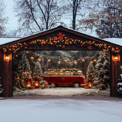 Shineful Garage Door Banner Decoration - Holiday Camper Wonderland
