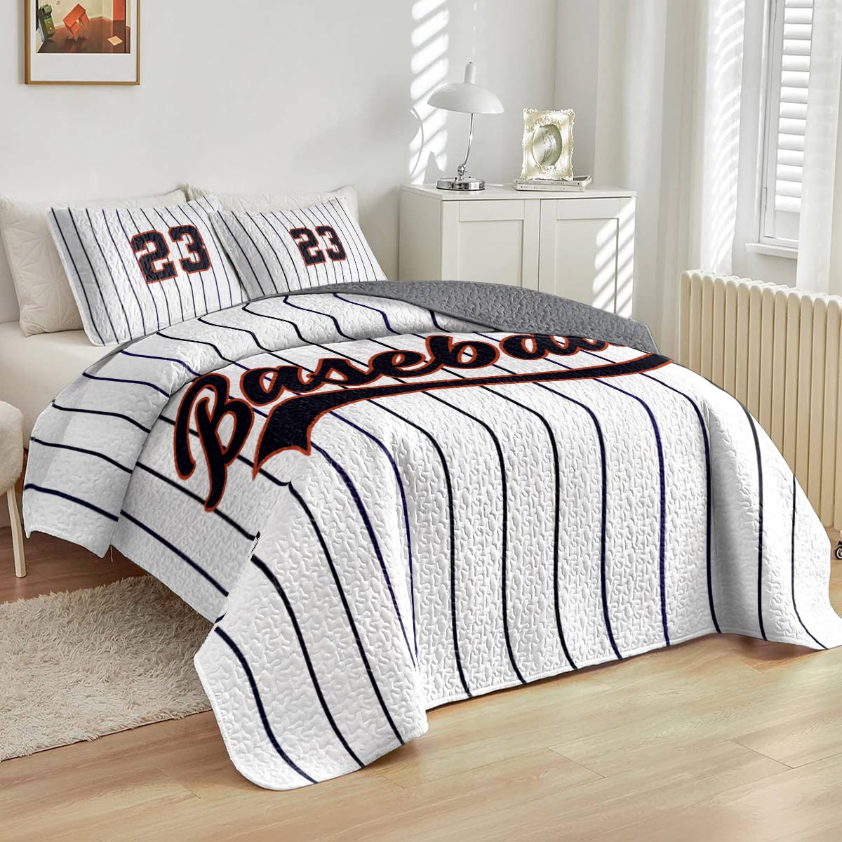 Shineful Personalized All Season Quilt 3-Piece Set Baseball Fever
