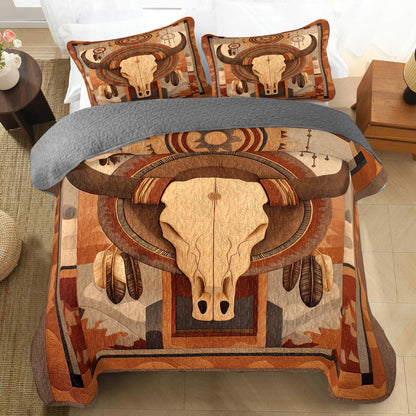 Shineful All Season Quilt 3-Piece Set Totem of Land