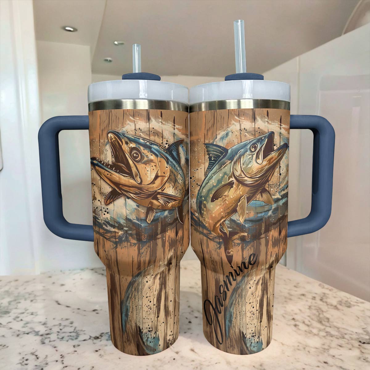 Shineful Tumbler Personalized Strength Bluefin Tuna