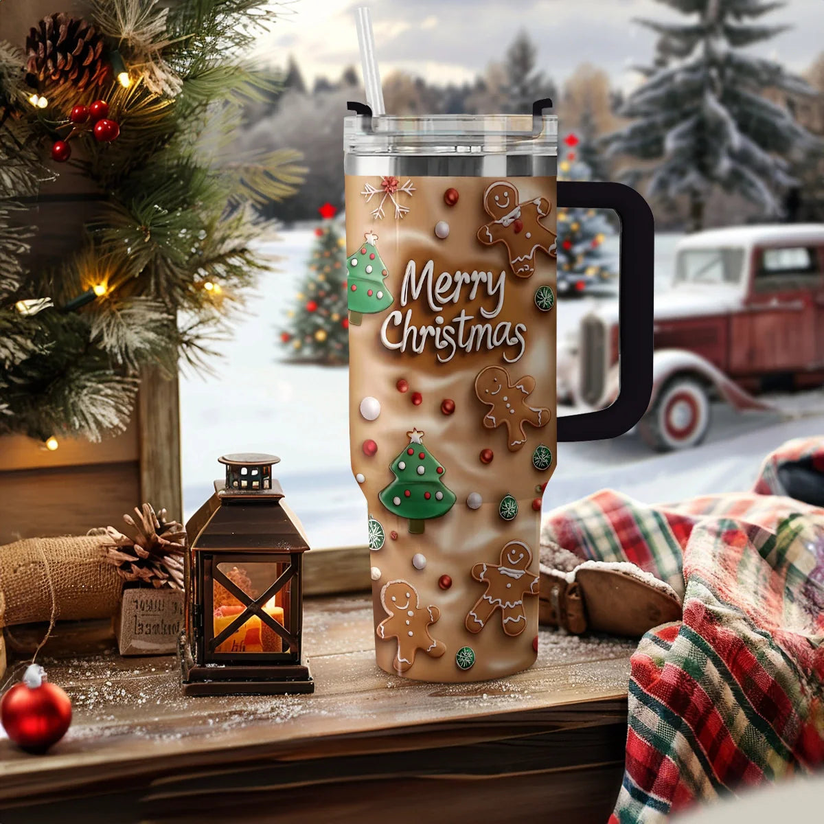 Shineful Glossy Tumbler Merry & Bright Christmas