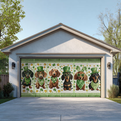 Shineful Garage Door Banner Decoration Lucky Dachshund