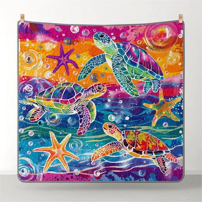 Shineful Quilt 3-Piece Set Turtle Rainbow