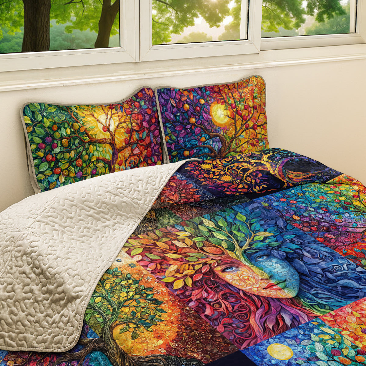 Shineful All Season Quilt 3-Piece Set Life Tree Harmony