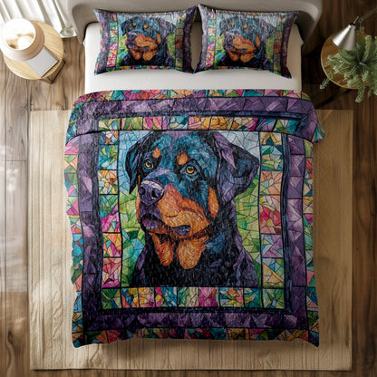 Shineful All Season Quilt 3-Piece Set - Rottie Guardian