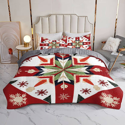 Shineful All Season Quilt 3-Piece Set Merry Christmas
