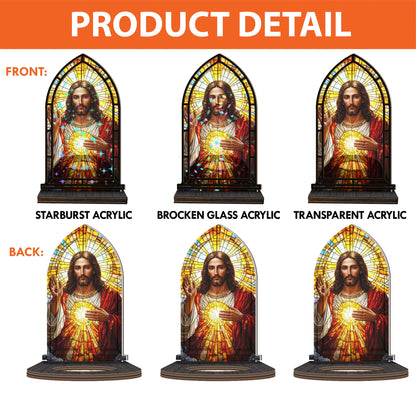 Shineful Suncatcher Candle Holder Sacred Heart Light