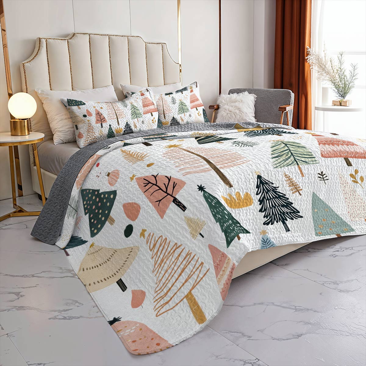 Shineful All Season Quilt 3-Piece Set Gentle Pines