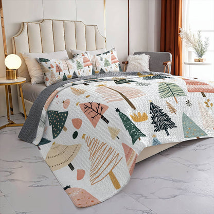Shineful All Season Quilt 3-Piece Set Gentle Pines