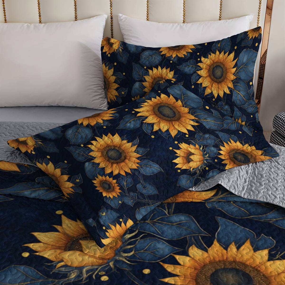 Shineful All Season Quilt 3-Piece Set Sunflower Majesty