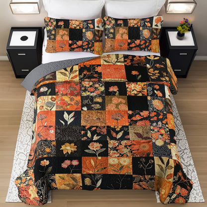 Shineful All Season Quilt 3-Piece Set Fall In Love Floral
