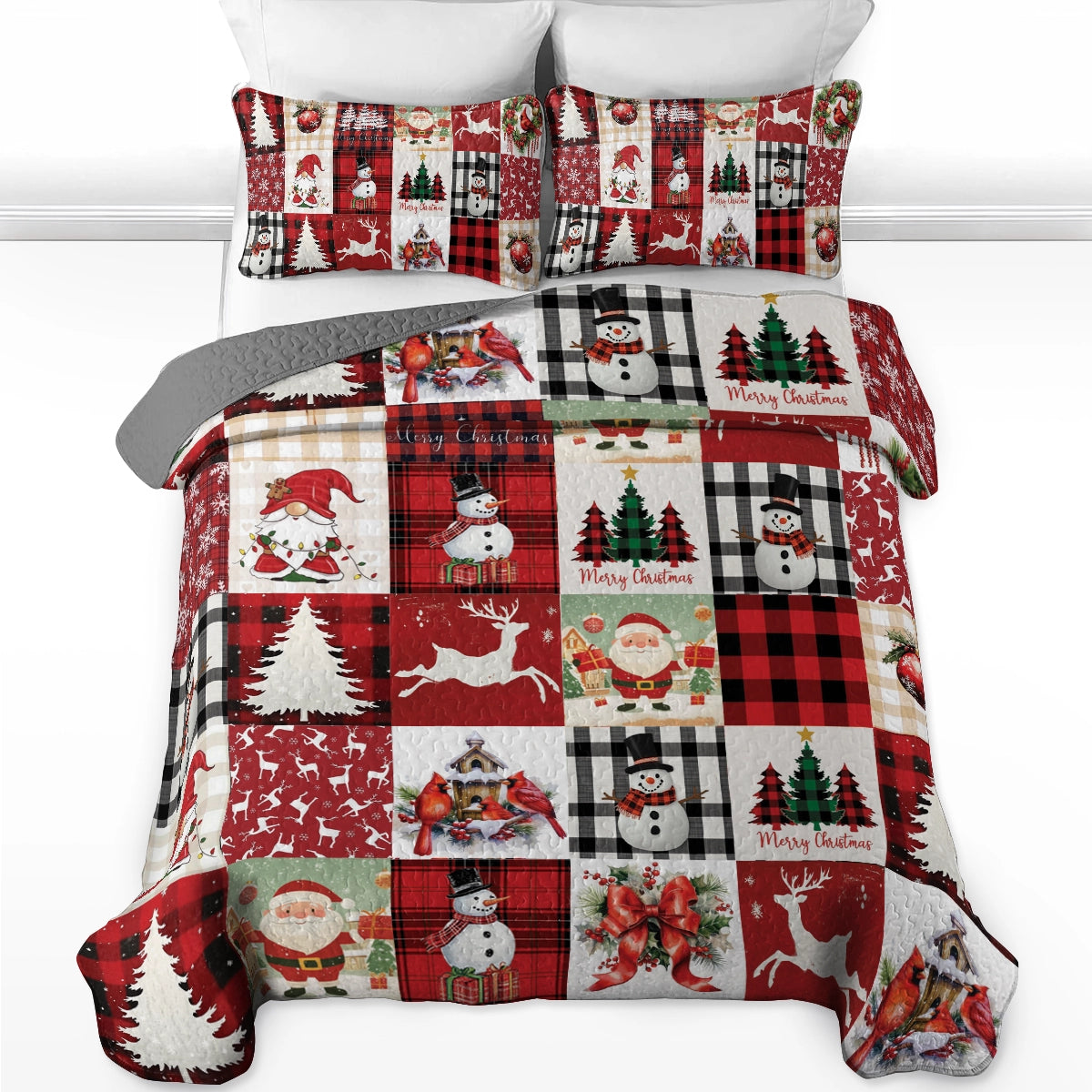 Shineful All Season Quilt 3-Piece Set - Festive Christmas