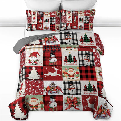 Shineful All Season Quilt 3-Piece Set - Festive Christmas