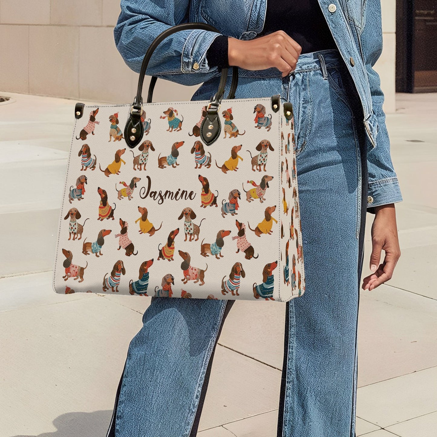 Shineful Leather Bag Dachshund Fashion Wiener Personalized