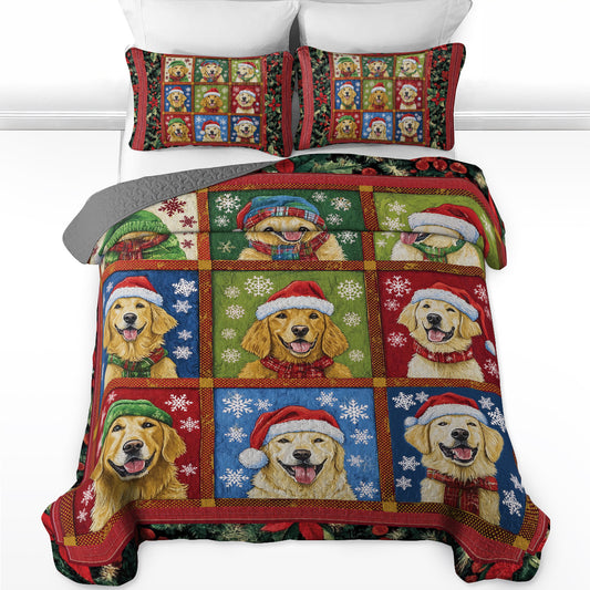 Shineful All Season Quilt 3-Piece Set - Furry Festive Friends