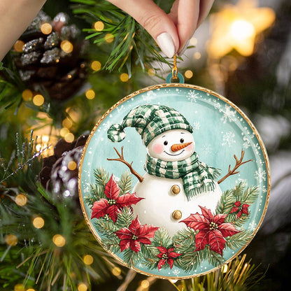 Shineful 2D Acrylic Ornament Frosty Plaid Snowman