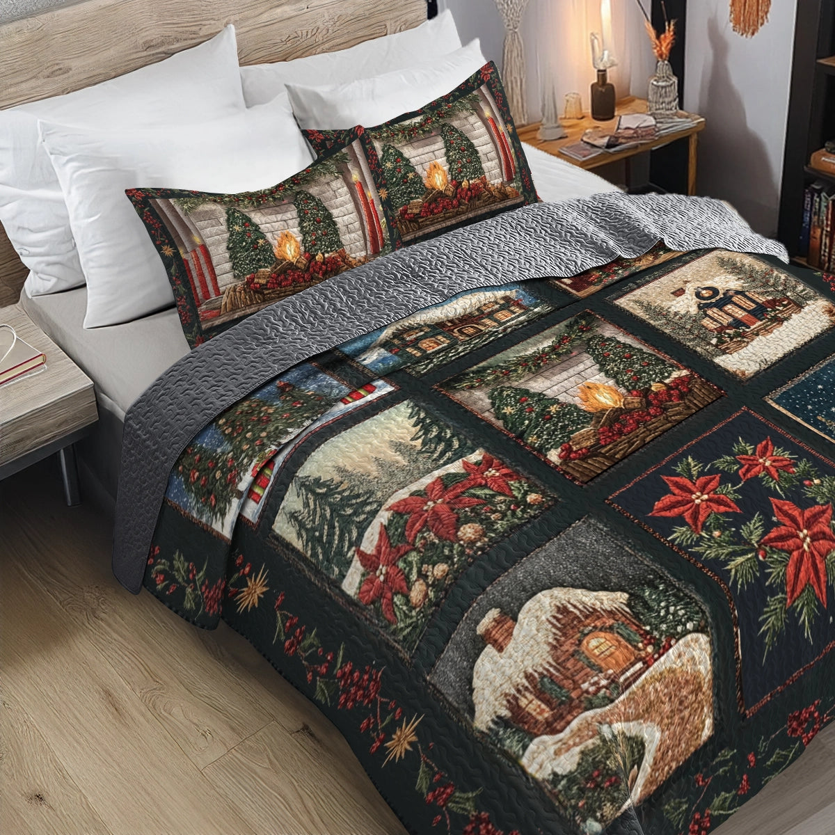 Shineful All Season Quilt 3-Piece Set - Home for the Christmas Holidays