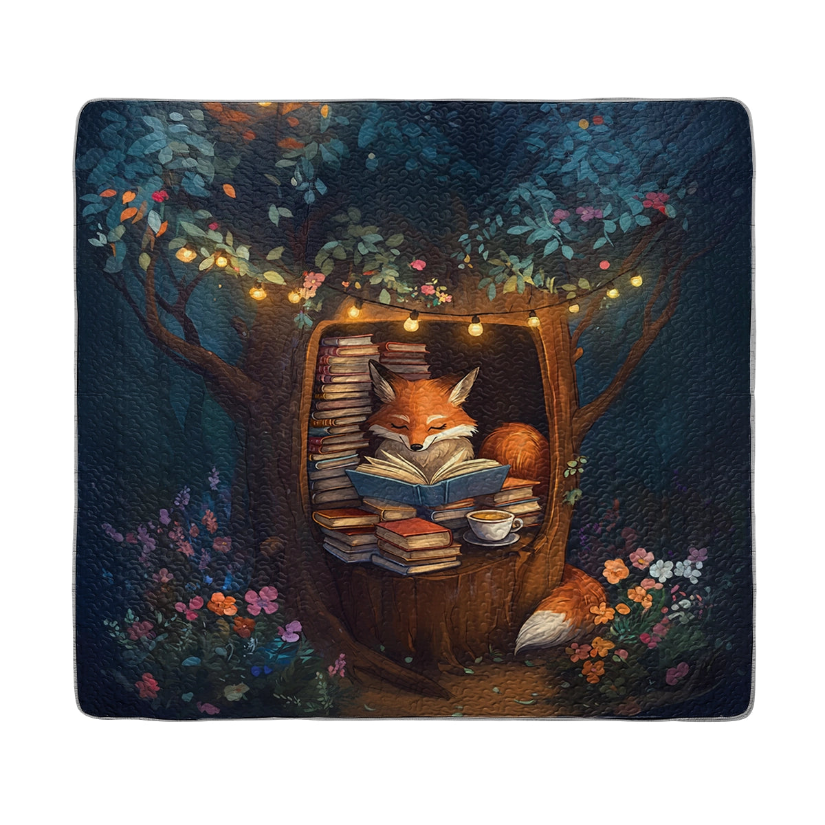 Shineful All Season Quilt 3-Piece Set - Reading Cozy Fox