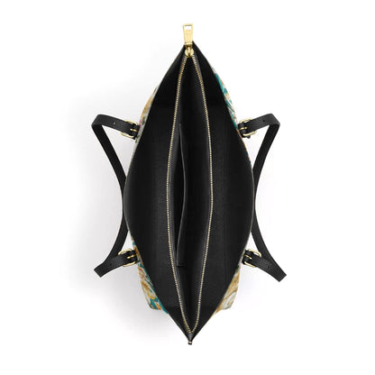 Shineful Leather Tote Bag - Macaw Enchantment