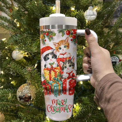 Shineful Tumbler Gift-Giving Christmas Kitten