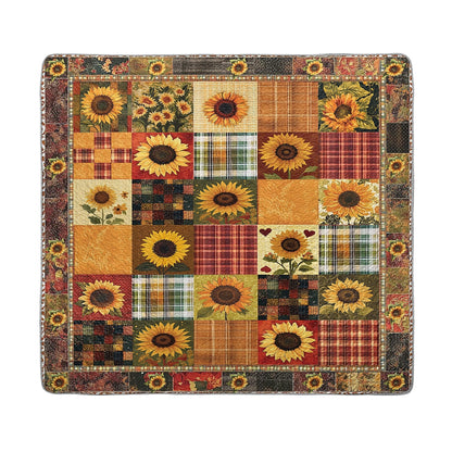 Shineful All Season Quilt 3-Piece Set - Sunflower Sunshine Patchwork Dreams