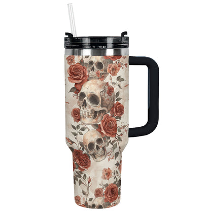 Shineful Tumbler - Elegant Skull & Rose