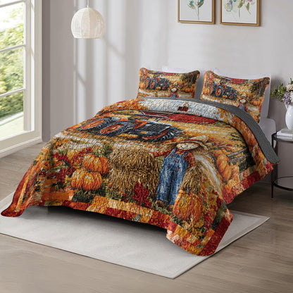 Shineful All Season Quilt 3-Piece Set Autumn Farm Harvest
