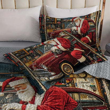 Shineful All Season Quilt 3-Piece Santa’s Workshop Magic