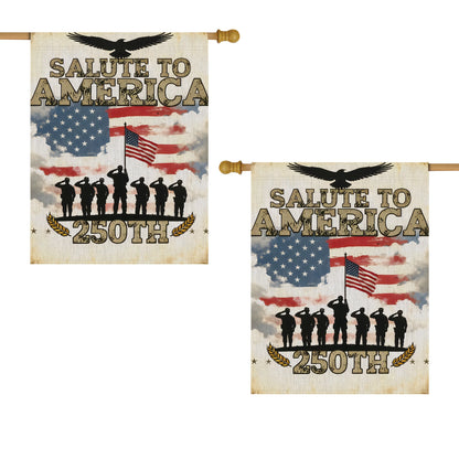 Shineful House Flag 30" x 40" - Salute to America