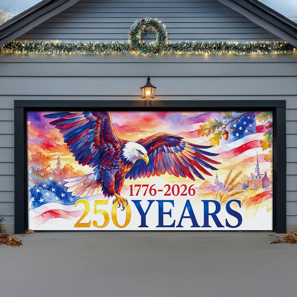 Shineful Garage Door Banner Decoration Freedom Still Soars
