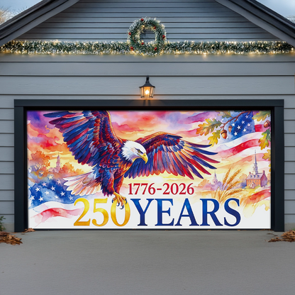 Shineful Garage Door Banner Decoration Freedom Still Soars