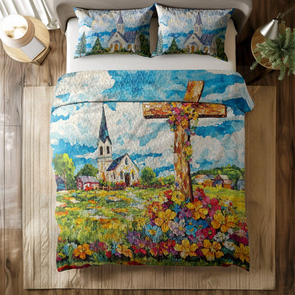Shineful All Season Quilt 3-Piece Set - Faith's Embrace