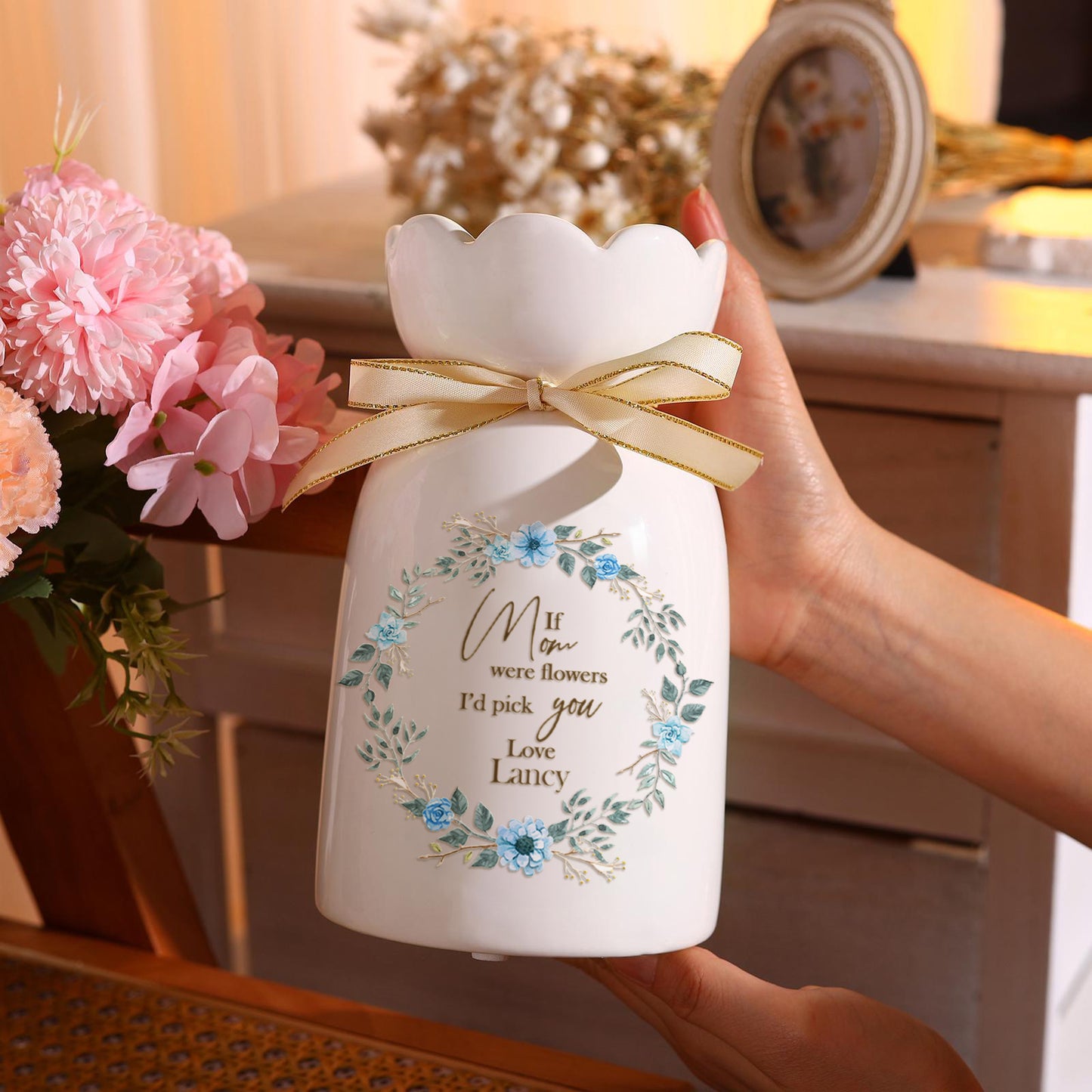 Shineful Flower Vase Personalized Forever Bloom