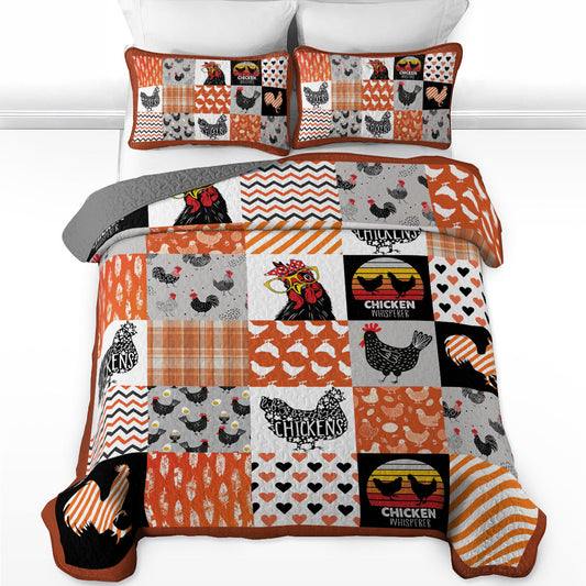 Shineful All Season Quilt 3-Piece Set Chicken Whisperer