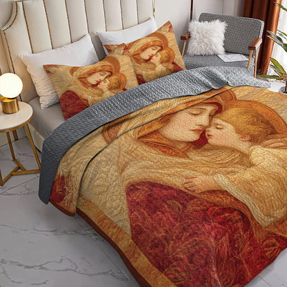 Shineful Quilt 3-Piece Set Sacred Kiss of the Mother