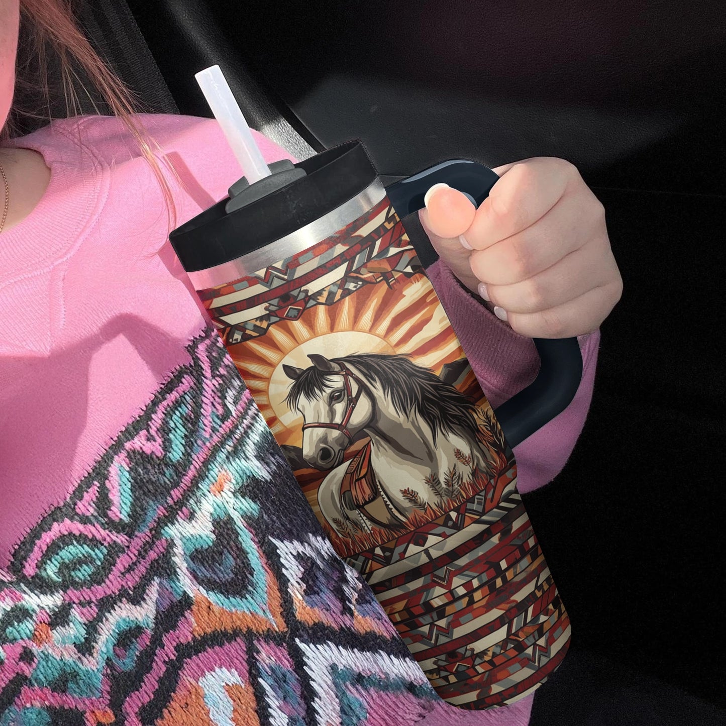 Shineful Tumbler Horse Sunset Spirit