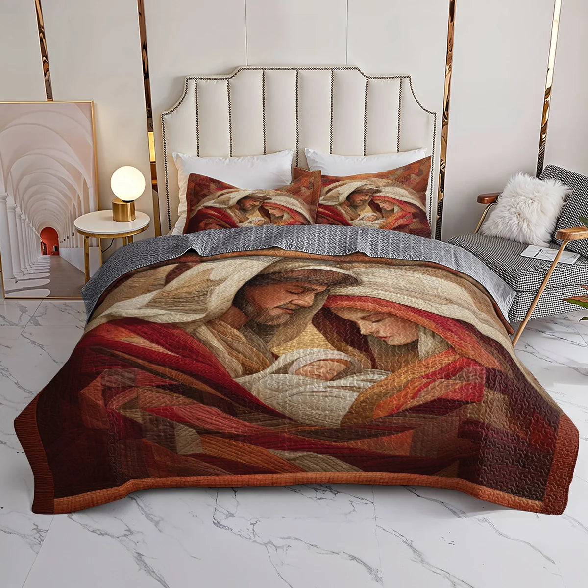 Shineful Quilt 3-Piece Set Sacred Geometry of Grace