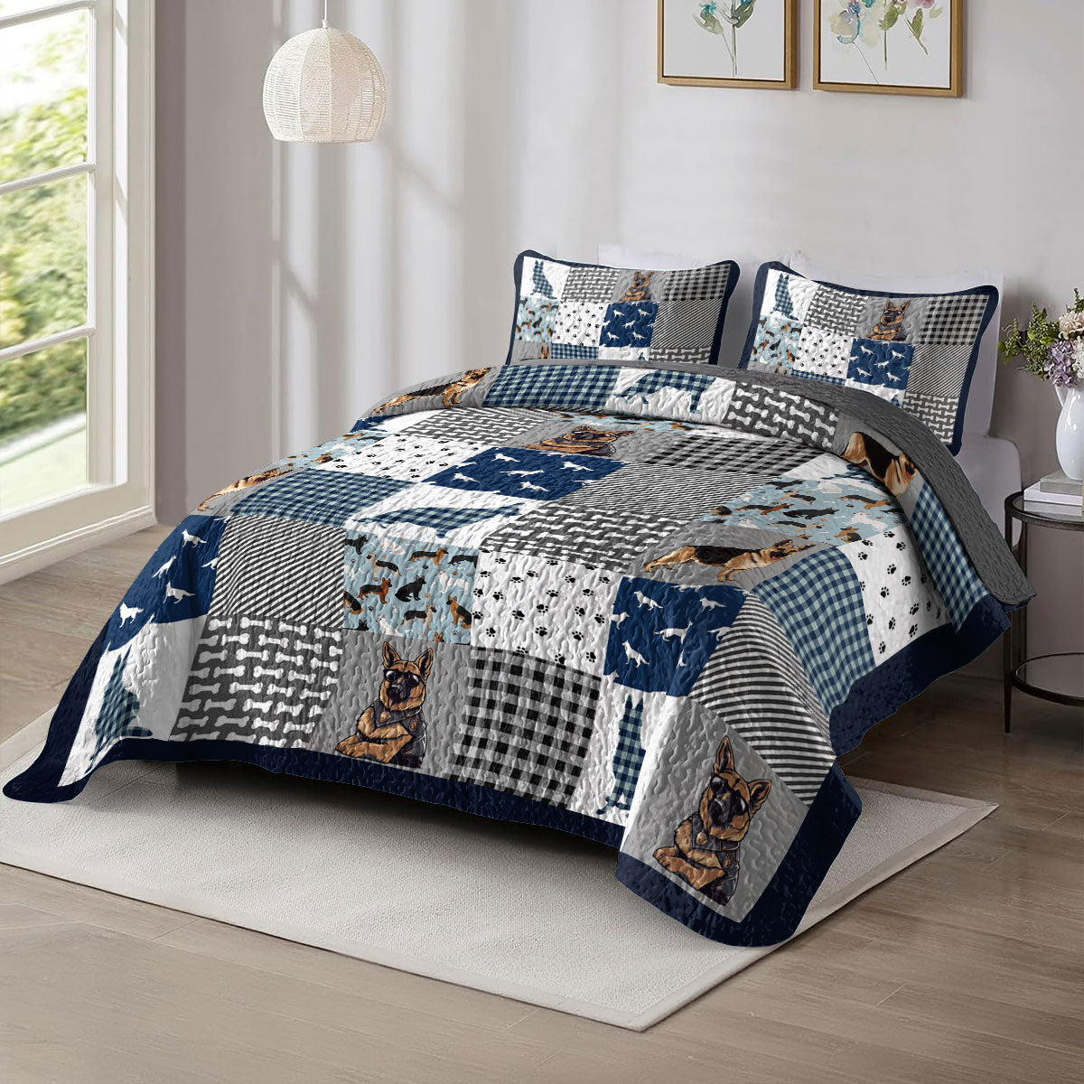 Shineful All Season Quilt 3-Piece Set Winter Woof