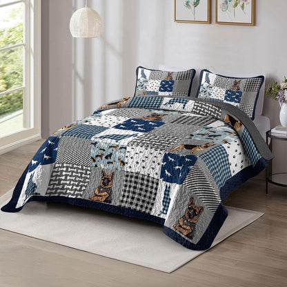 Shineful All Season Quilt 3-Piece Set Winter Woof