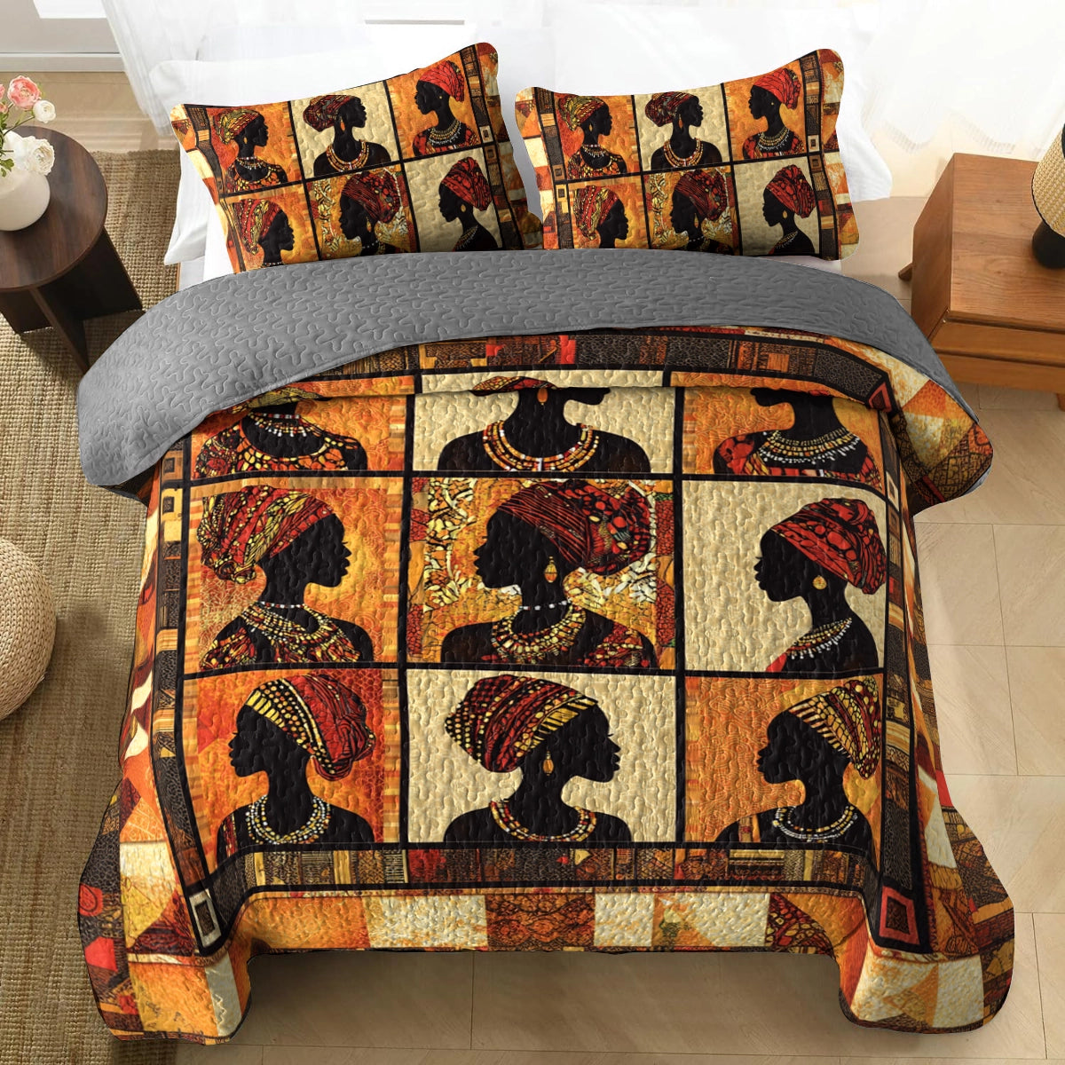 Shineful All Season Quilt 3-Piece Set Heritage Silhouette