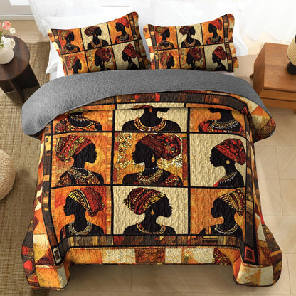 Shineful All Season Quilt 3-Piece Set Heritage Silhouette