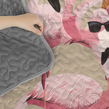 Shineful Quilt 3-Piece Set Funky Flamingo