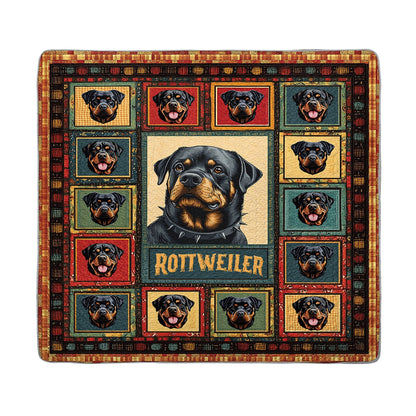 Shineful All Season Quilt 3-Piece Set - Rottweiler Loyal Guardian