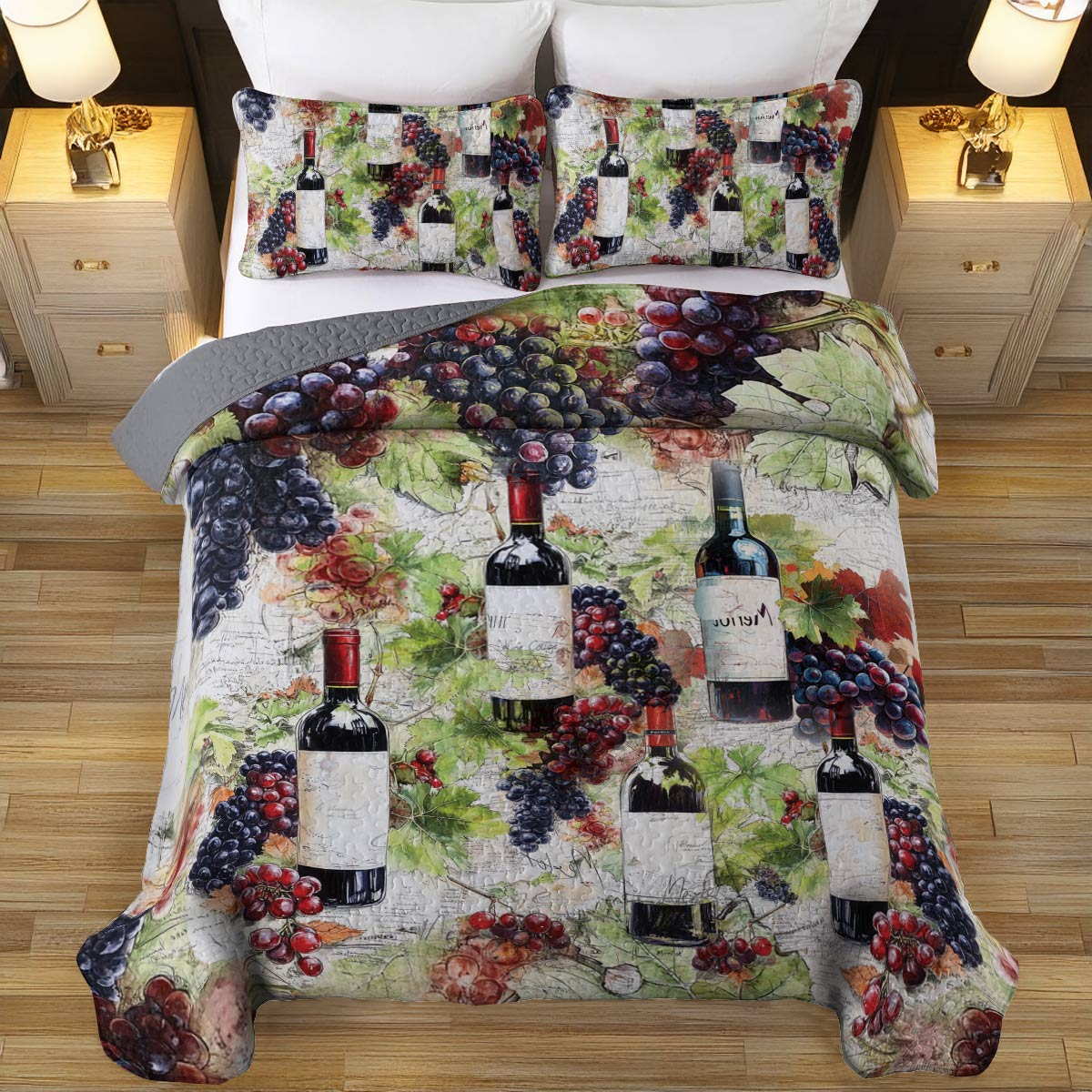Shineful All Season Quilt 3-Piece Set Wine Bliss